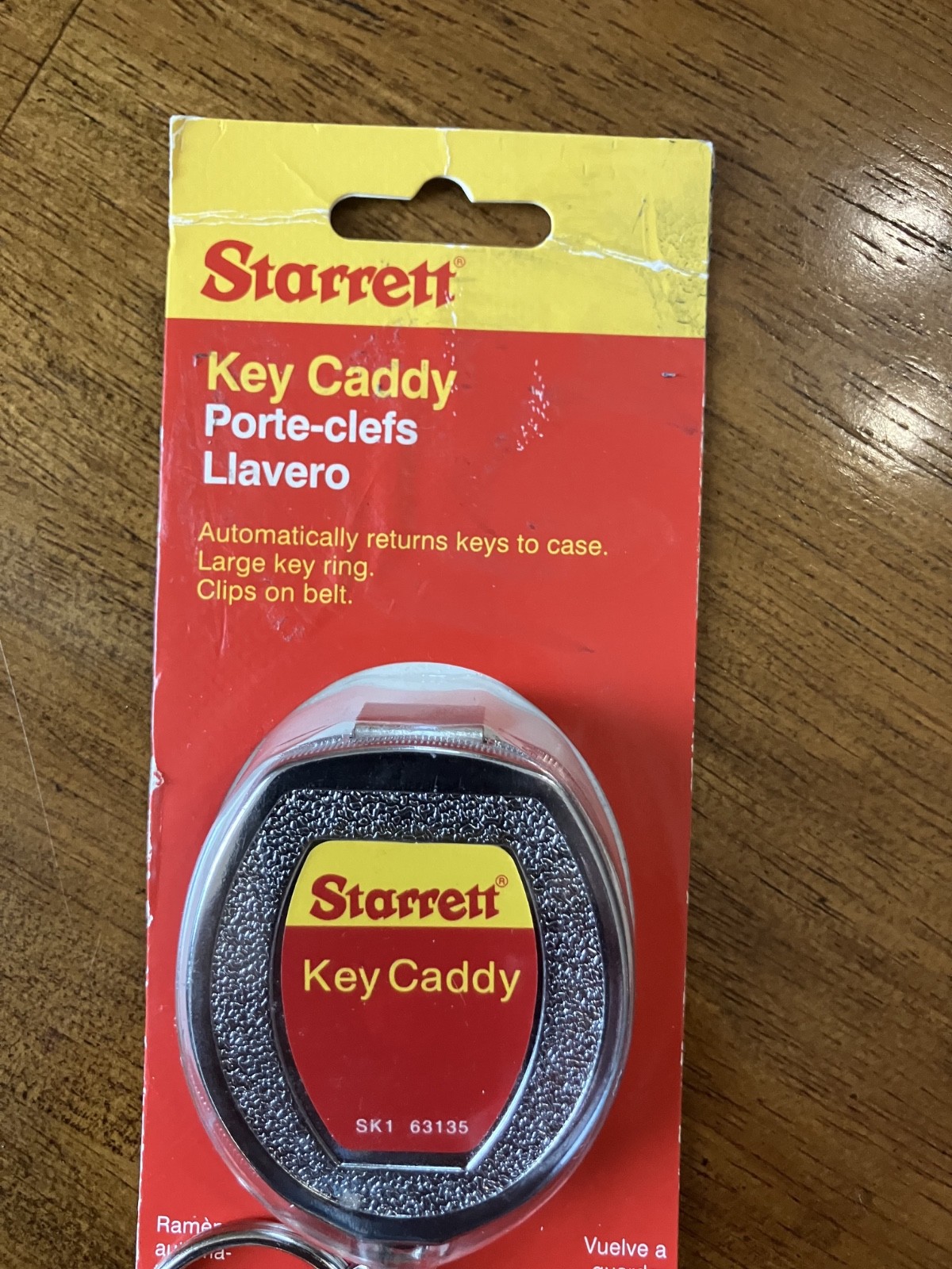 Starrett SK1 63135 Series Heavy Duty Retractable Key Caddy with Belt Clip