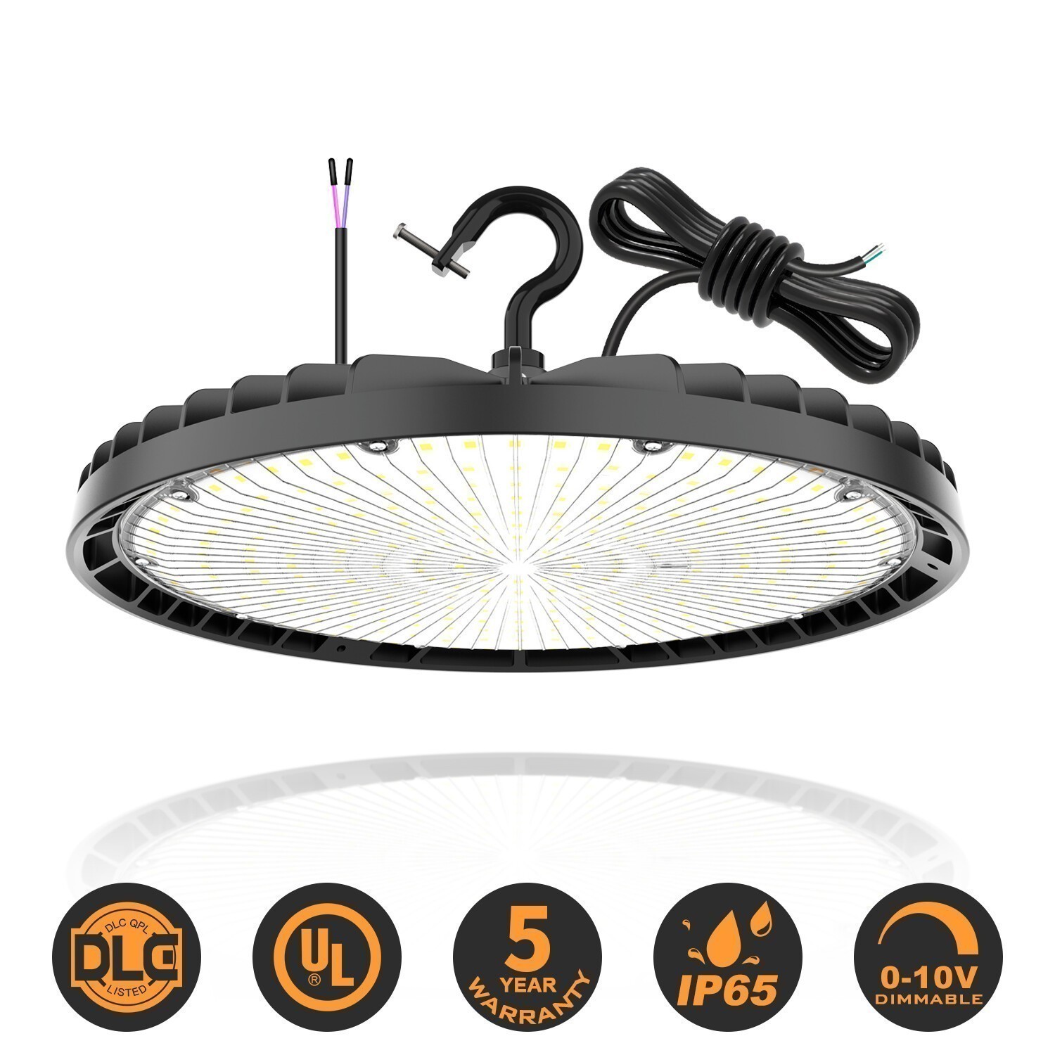 150W UFO High Bay Light 21000lm Commercial Warehouse Lighting (Eqv.600W MH/HPS)