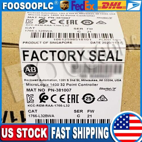 NEW 1766-L32BWA MicroLogix 1400 32 Point Controller AB 1766L32BWA US Free Tax