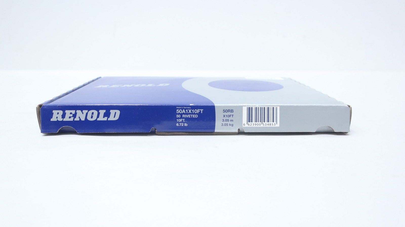 Renold 50A1X10FT Single Strand Riveted Roller Chain 10ft 5/8in