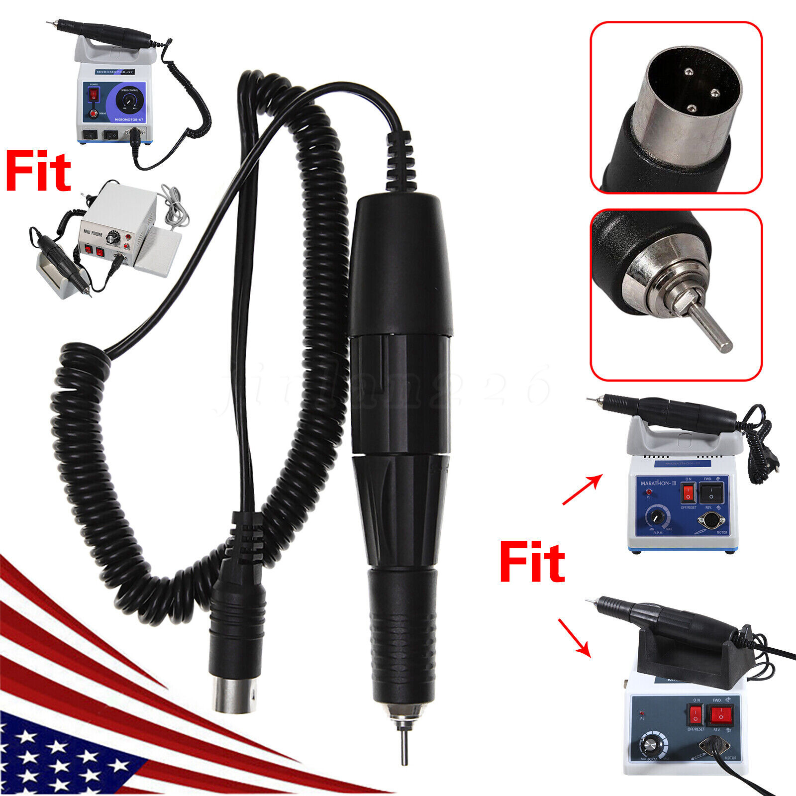 35K RPM Dental LAB MARATHON Micromotor Polishing Handpiece 35000 RPM