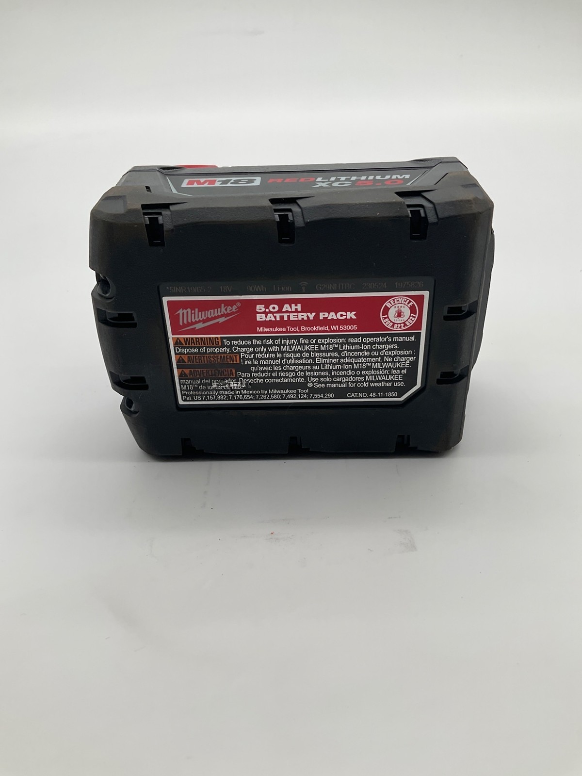 MILWAUKEE 48-11-1850 M18 XC5.0 Battery Pack USED