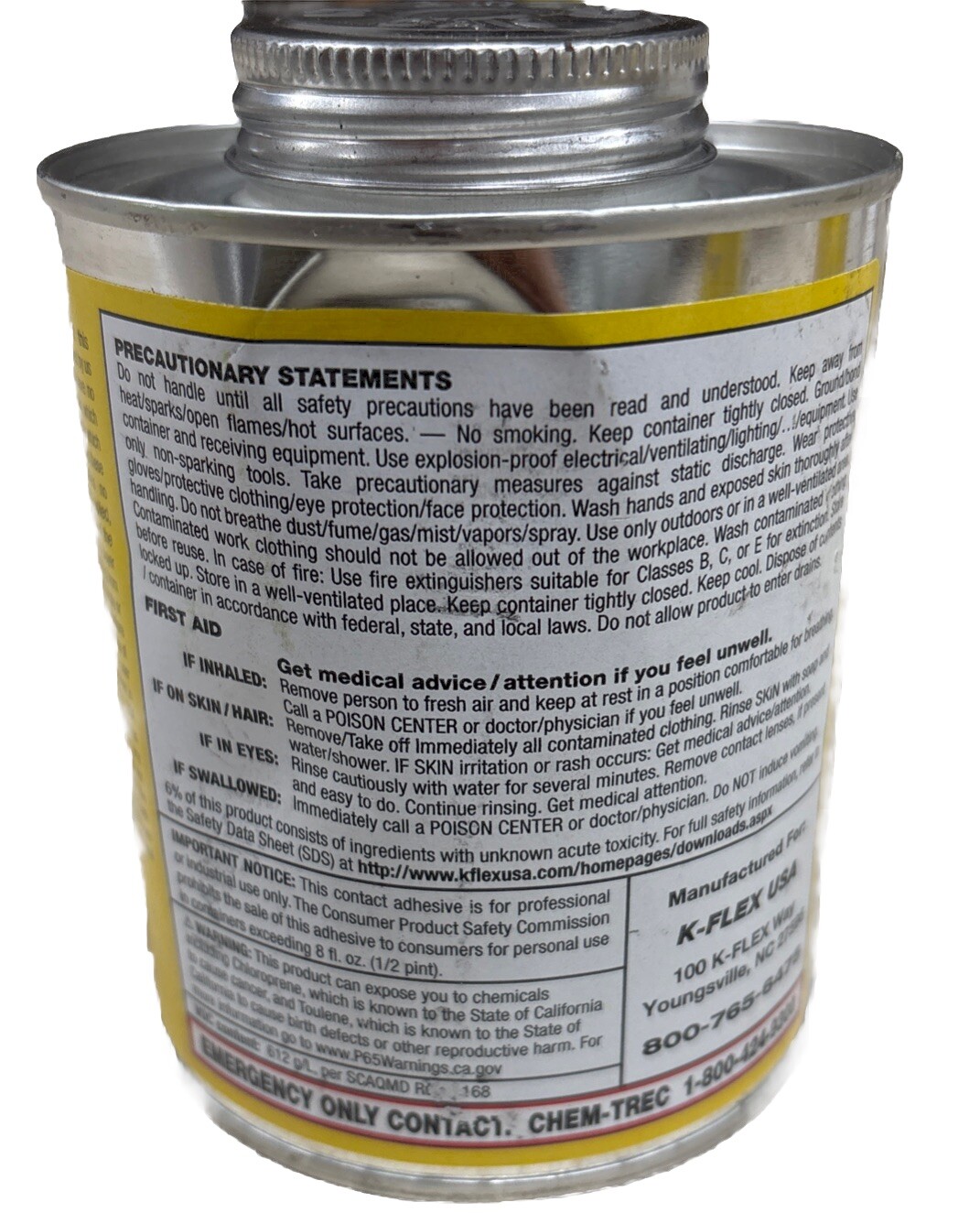 620 Adhesive Black K-Flex USA One Pint
