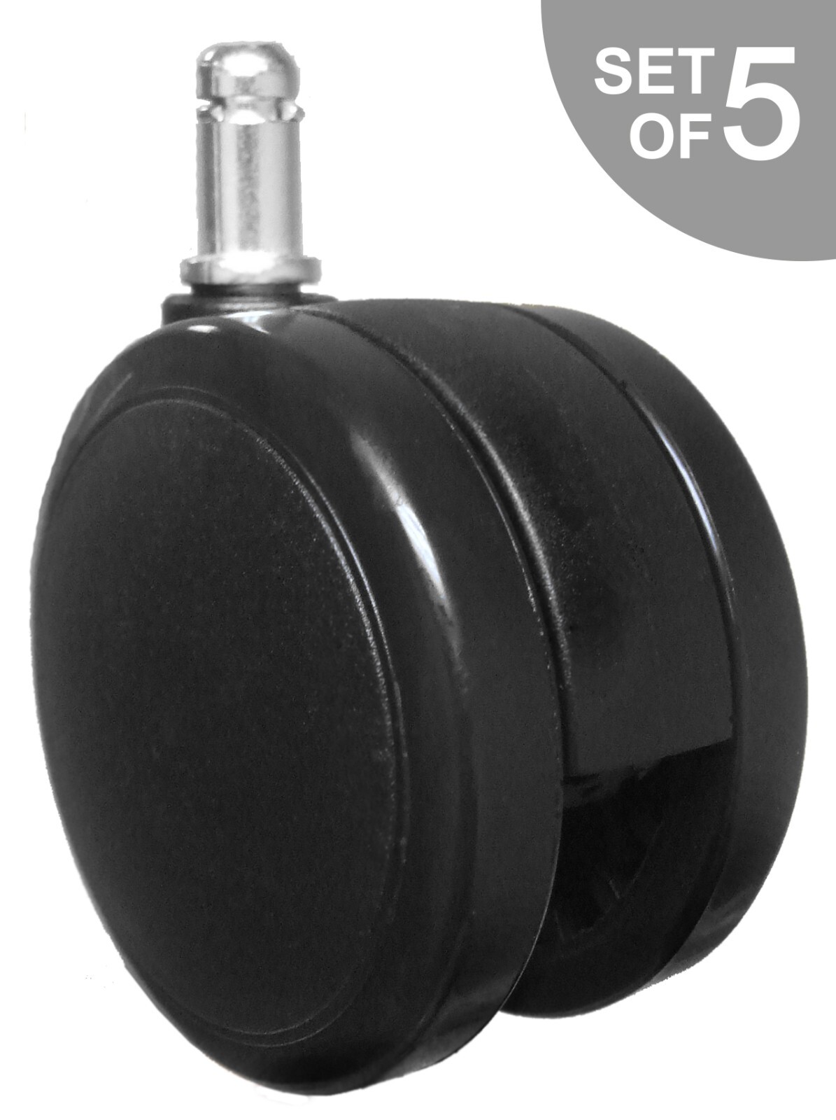 Extra Large 3″ Heavy Duty Hard Floor Office Chair Casters – Set of 5 – S5111-5