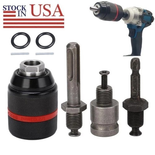 13mm Keyless Drill Chuck Metal Heavy Duty 1/2»-20UNF with SDS-Plus/Hex Shank I