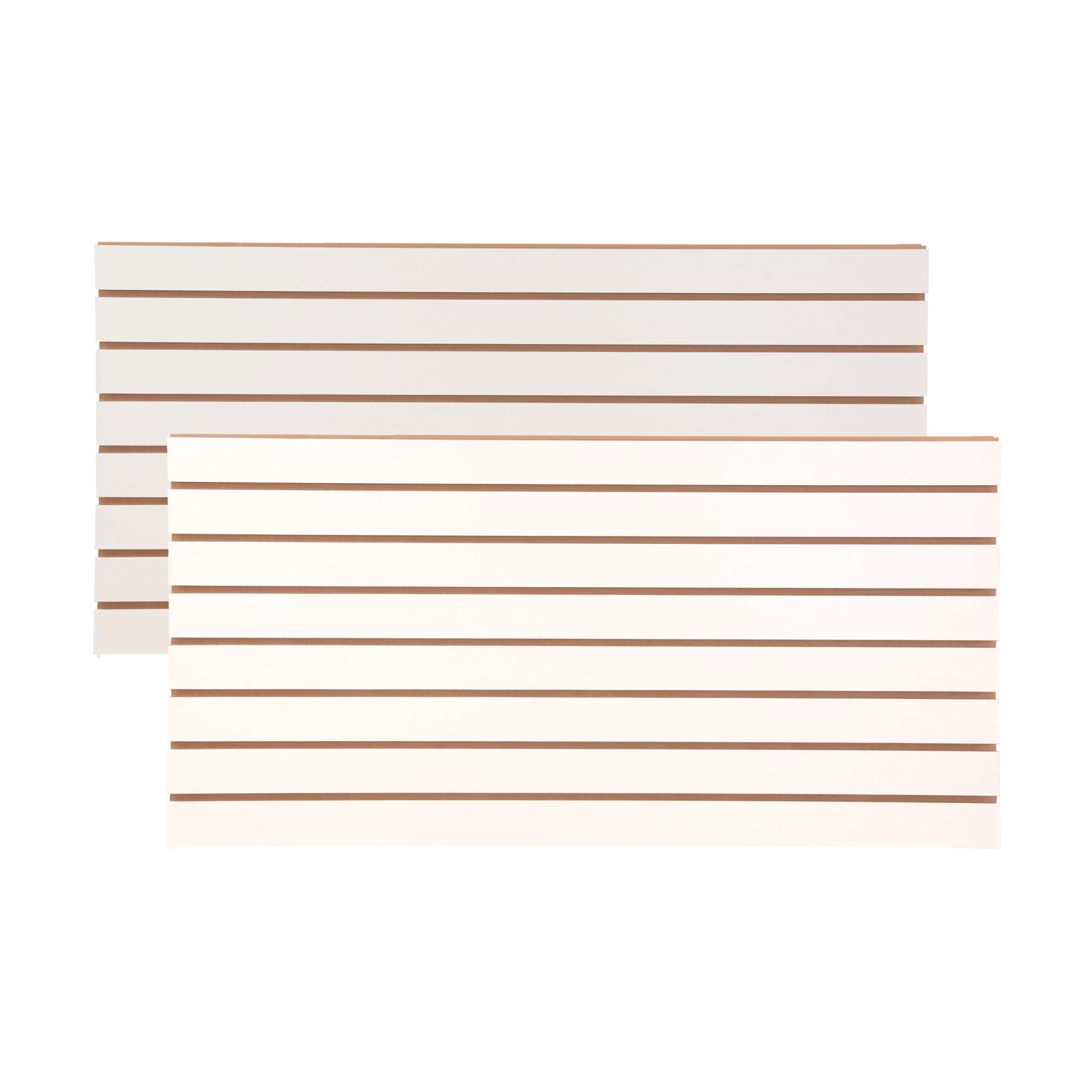 4 ft x 2 ft Horizontal White Slatwall Easy Panels (24″H x 48″L) – Pack of 2