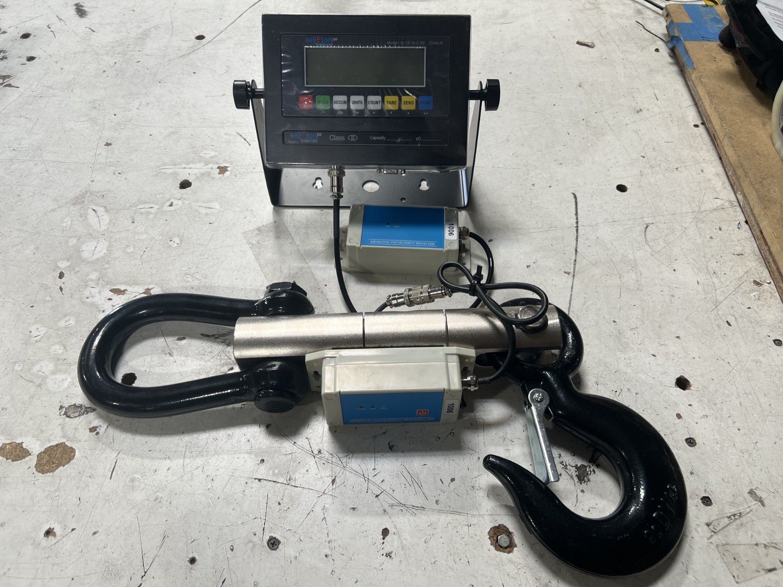 SellEton 10,000 lb Wireless Crane Scale System Digital Remote Indicator 300ft Ra