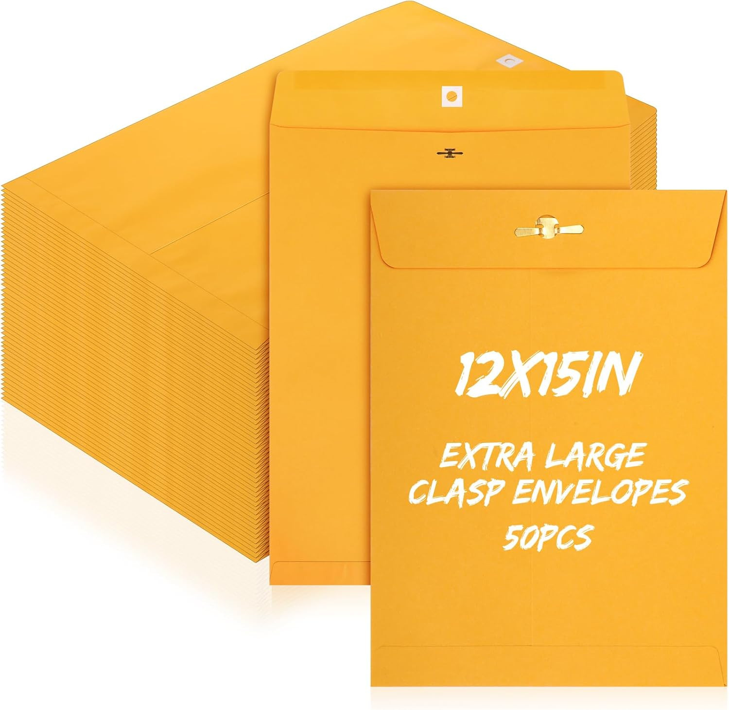 50 Pcs 12 X 15 Inch Extra Large Mailing Clasp Envelopes Jumbo Kraft Catalog Mani