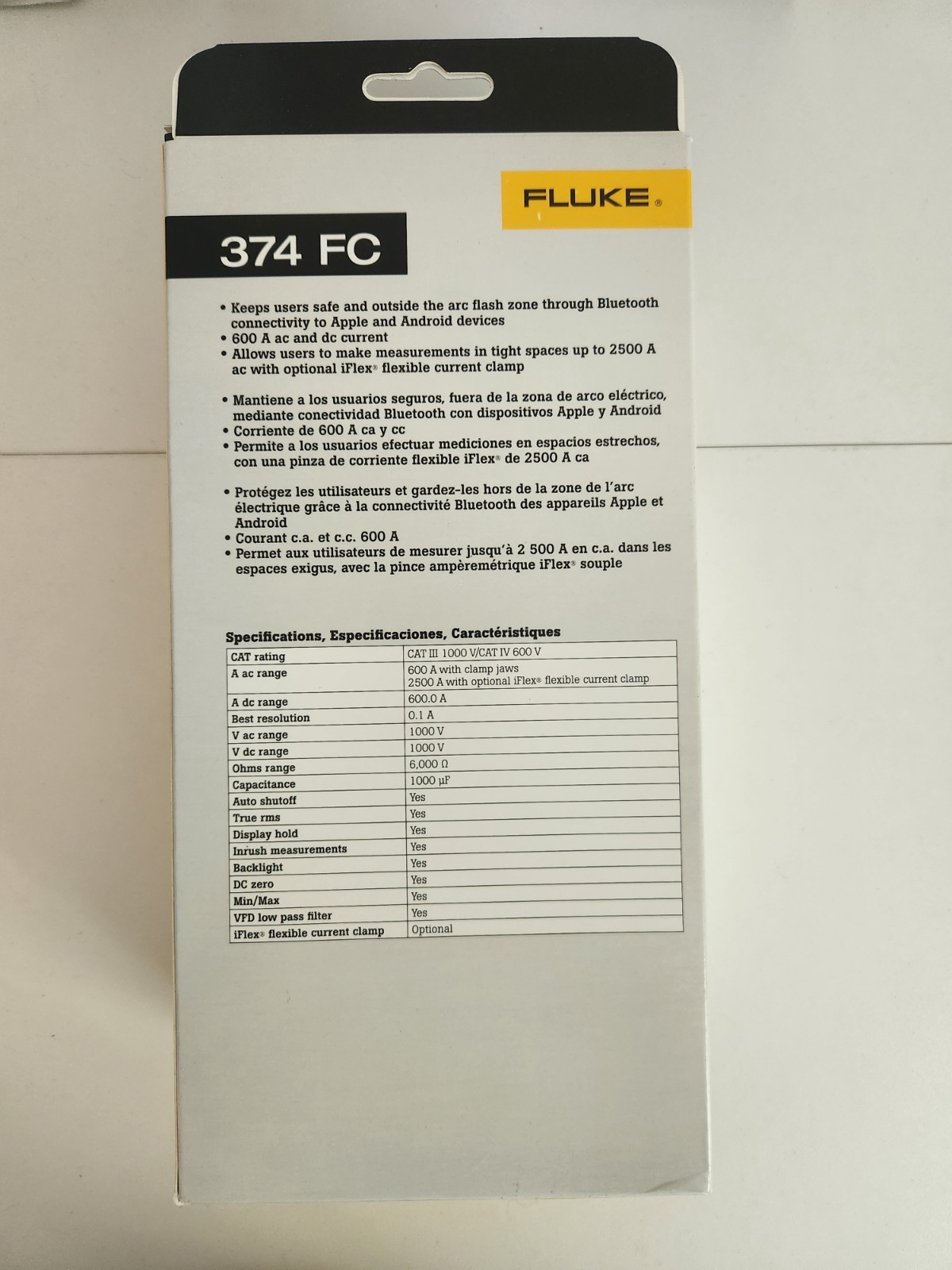 Fluke 374 FC 600 Amp AC & DC True RMS Clamp Meter with Bluetooth FLUKE-374FC New