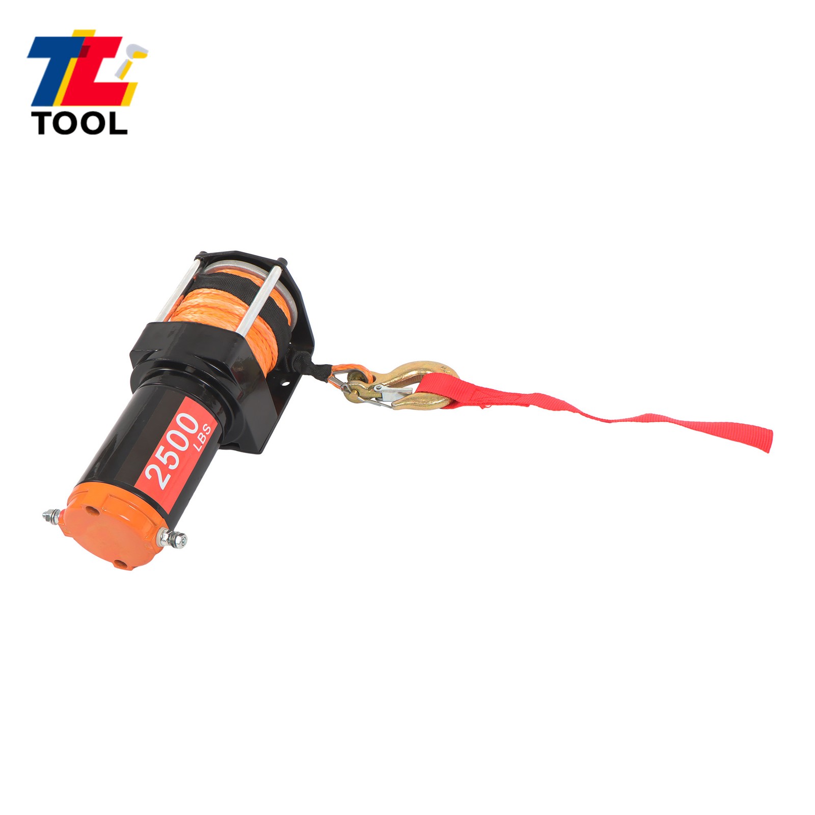 Wireless Remote Control Electric Winch 2500LBS 12VDC/1.3HP Synthetic Rope Winch