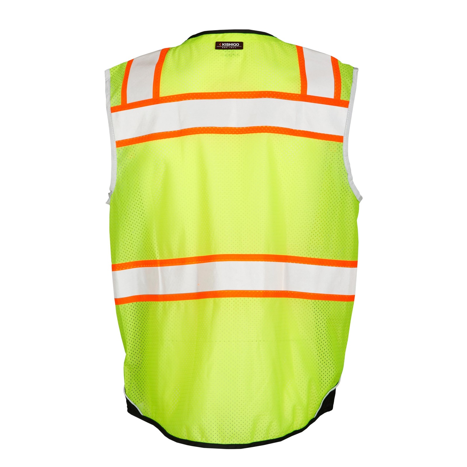 Kishigo Premium Black Series High Visibility Safety Vest Lime Medium