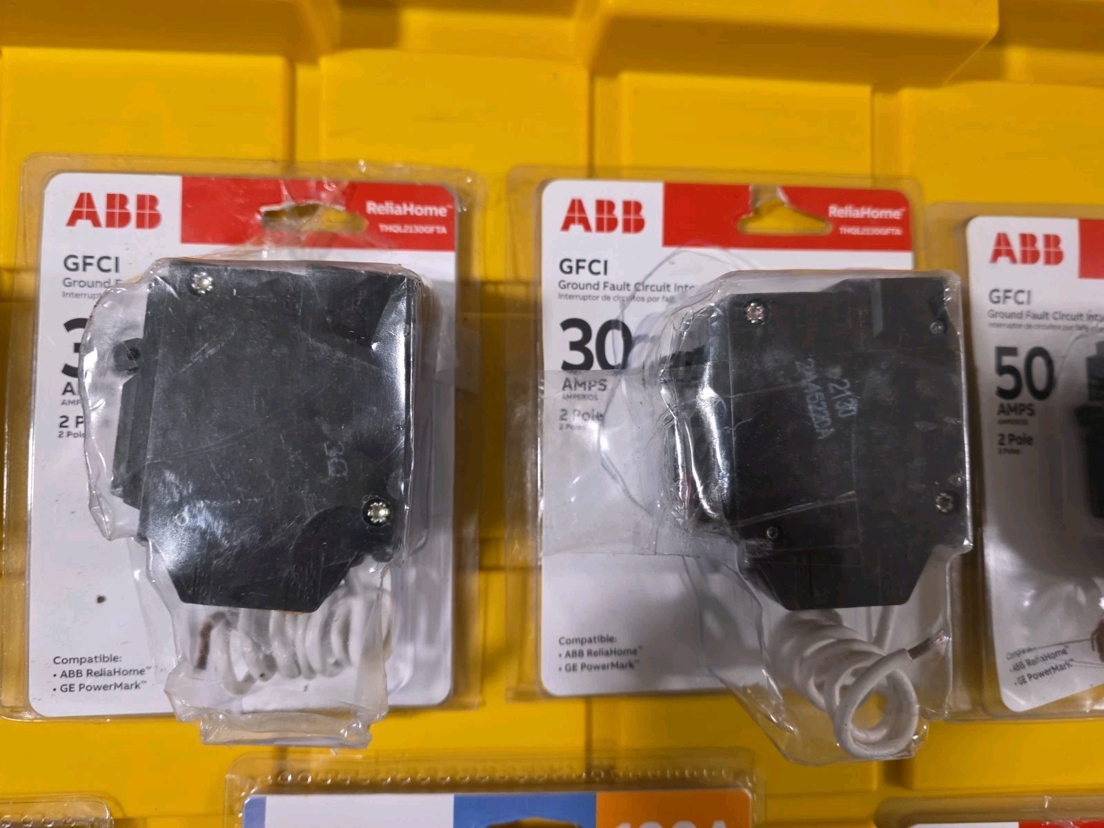 Lot Of Breakers (7) 20 Amp, 30 Amp, 50 Amp, 100 Amp, 125 Amp, ABB, Siemens