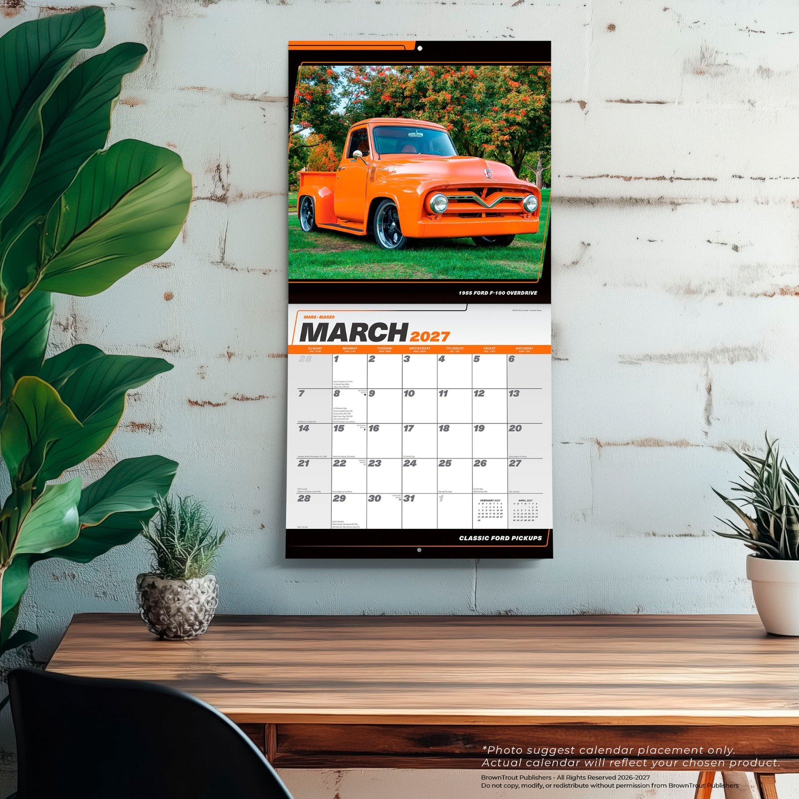Classic Ford Pickups OFFICIAL | 2027 12×24″ (Hanging) Wall Calendar