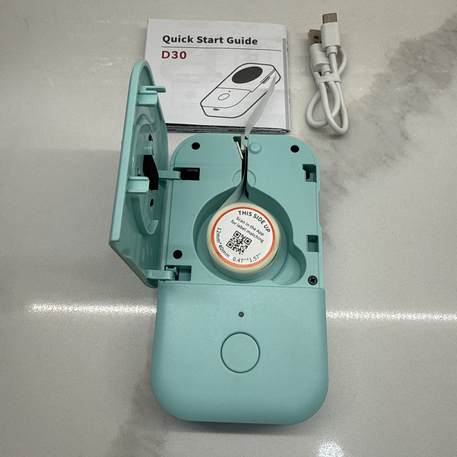 Phomemo Label Maker Machine D 30 Portable Handheld Bluetooth Mini Printer Blue
