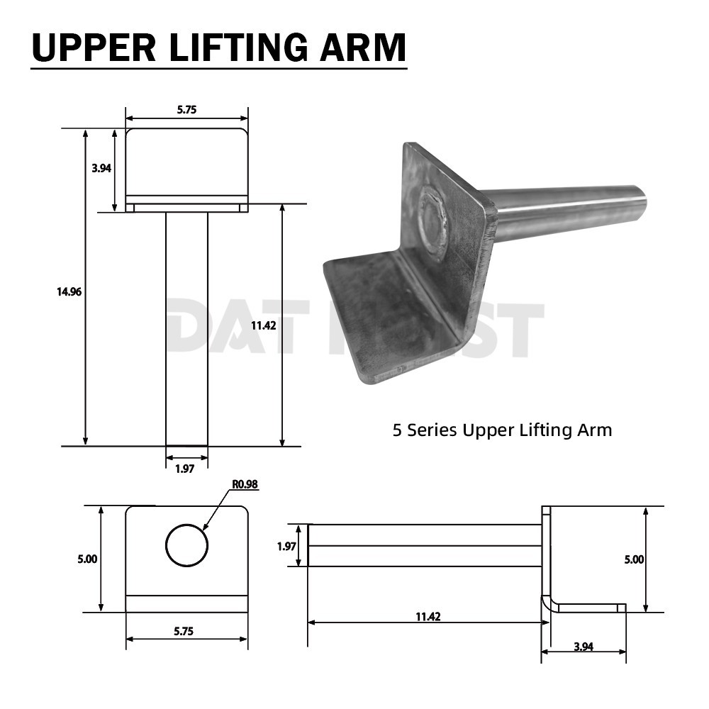 8 Ton Hydraulic Scissor Hoist Kit – Fits 10-14′ Dump Truck DH-516