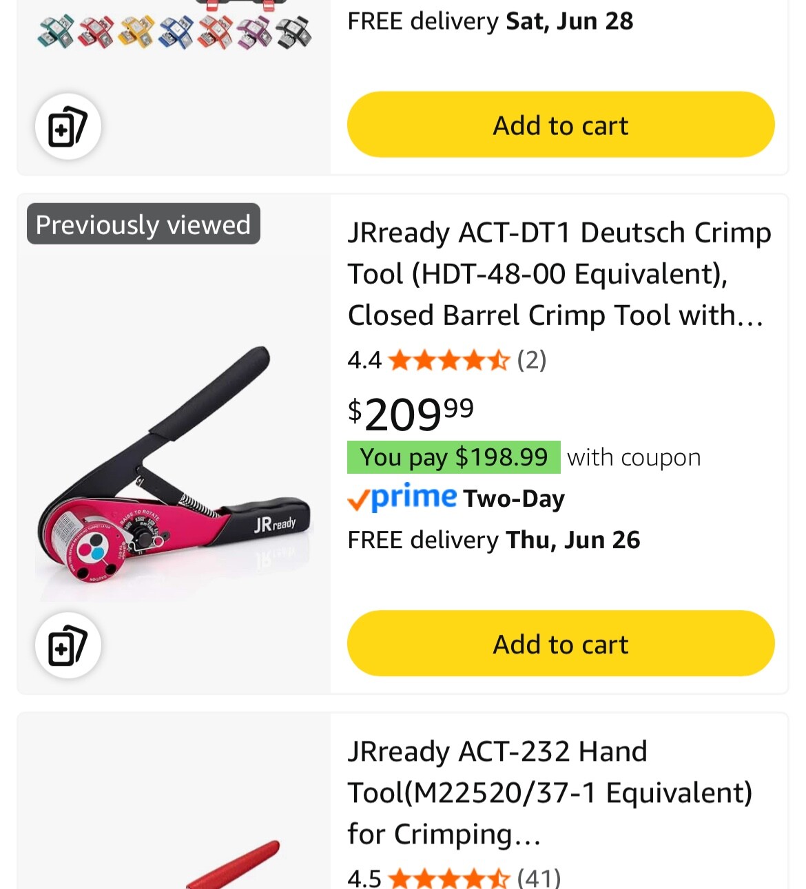 JR Ready ACT-HDT series Manual Four indent Crimping Tool