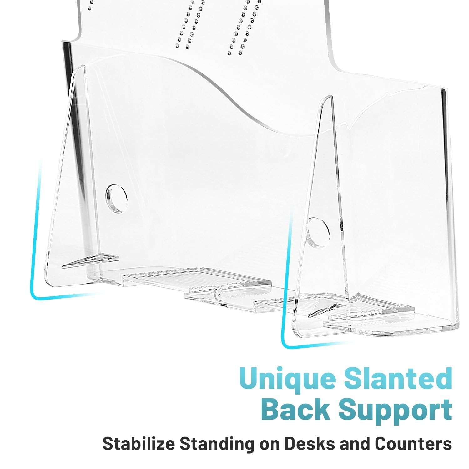 Viymgit Acrylic Brochure Holder 6 x 8 Inches, 6-Pack Clear Plastic Display St…