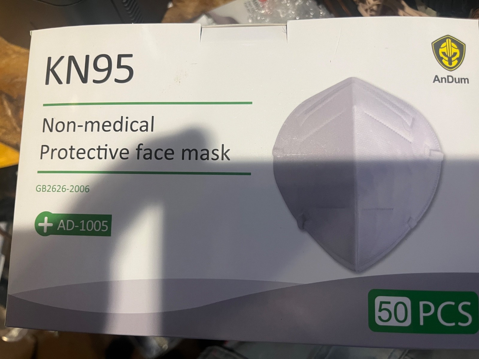 50 PCS KN95 Face Mask Disposable non-medical ( LOT0F 5 BOXES )