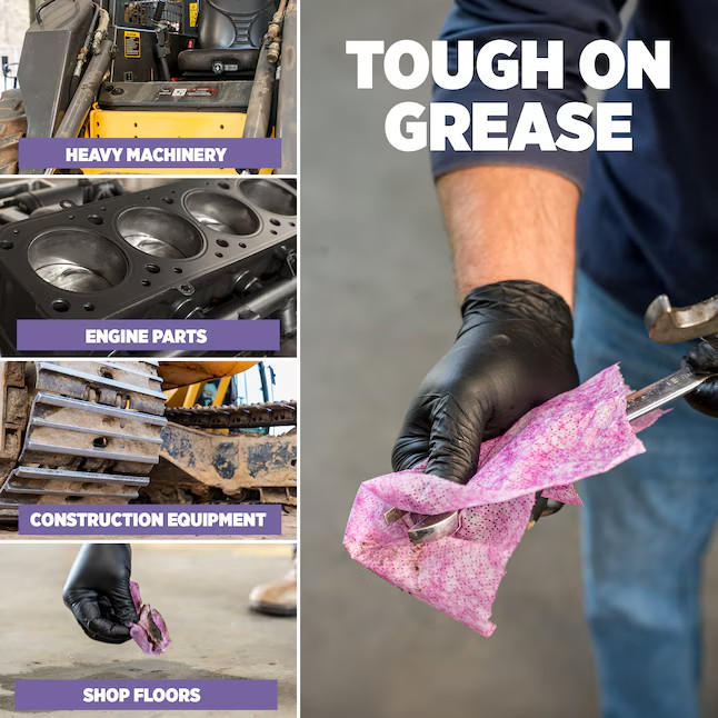 Zep Industrial Purple Wipes 65 -Count Degreaser