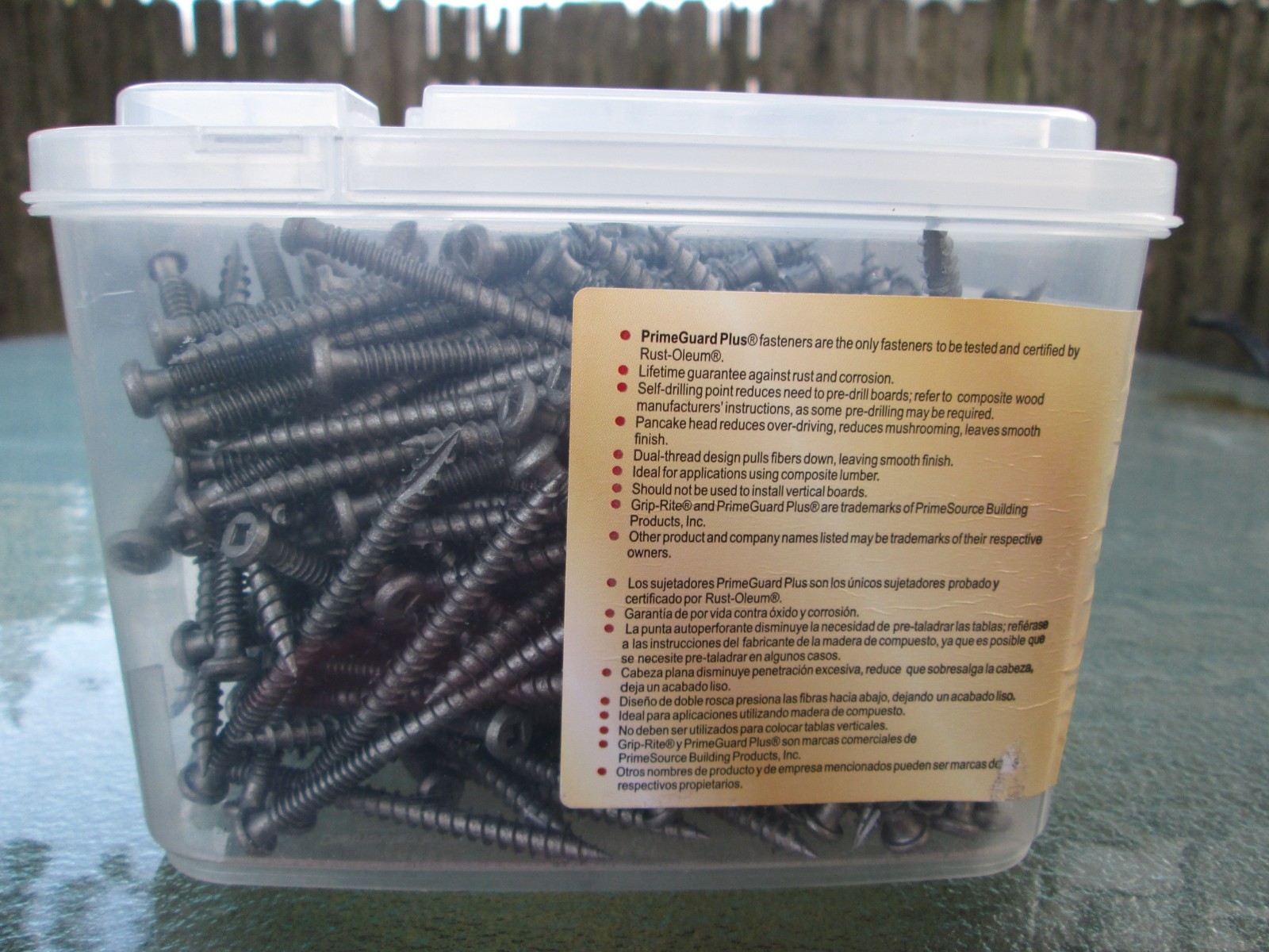 Grip Rite GREY 3″ High Performance Composite Deck Screws square drive 5Lb Box
