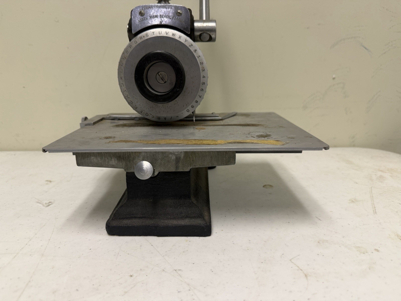 Perma Products Model 4 Manual Stamping/Embossing Press, Metal, Lettering Wheel