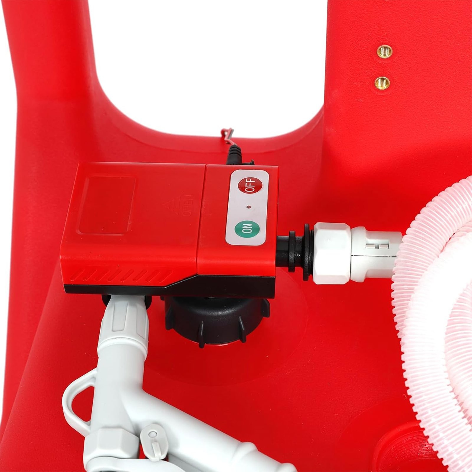 32 Gallon Portable Fuel Tank Caddy w/ Automatic Transfer Pump On-Wheel 3.2GPM Re