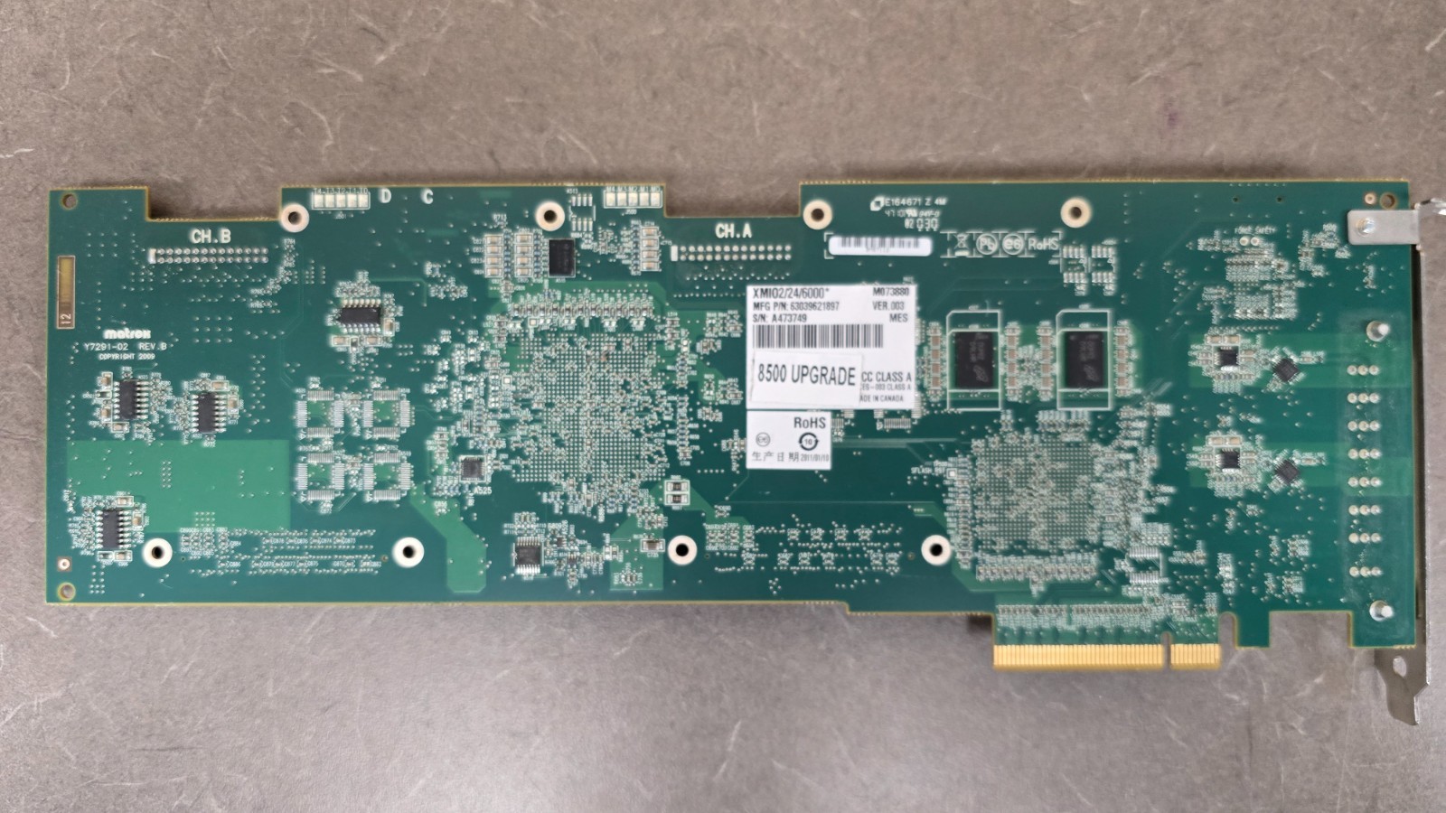 Matrox XMIO2/24/81K/S Y7291-02 REV.B SDI Video Capture Card #21
