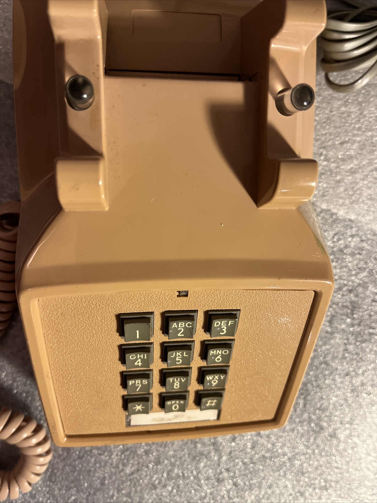 ITT RFC-SLT Light Beige Vintage Push-button Dial Defense Telephone (Tested)