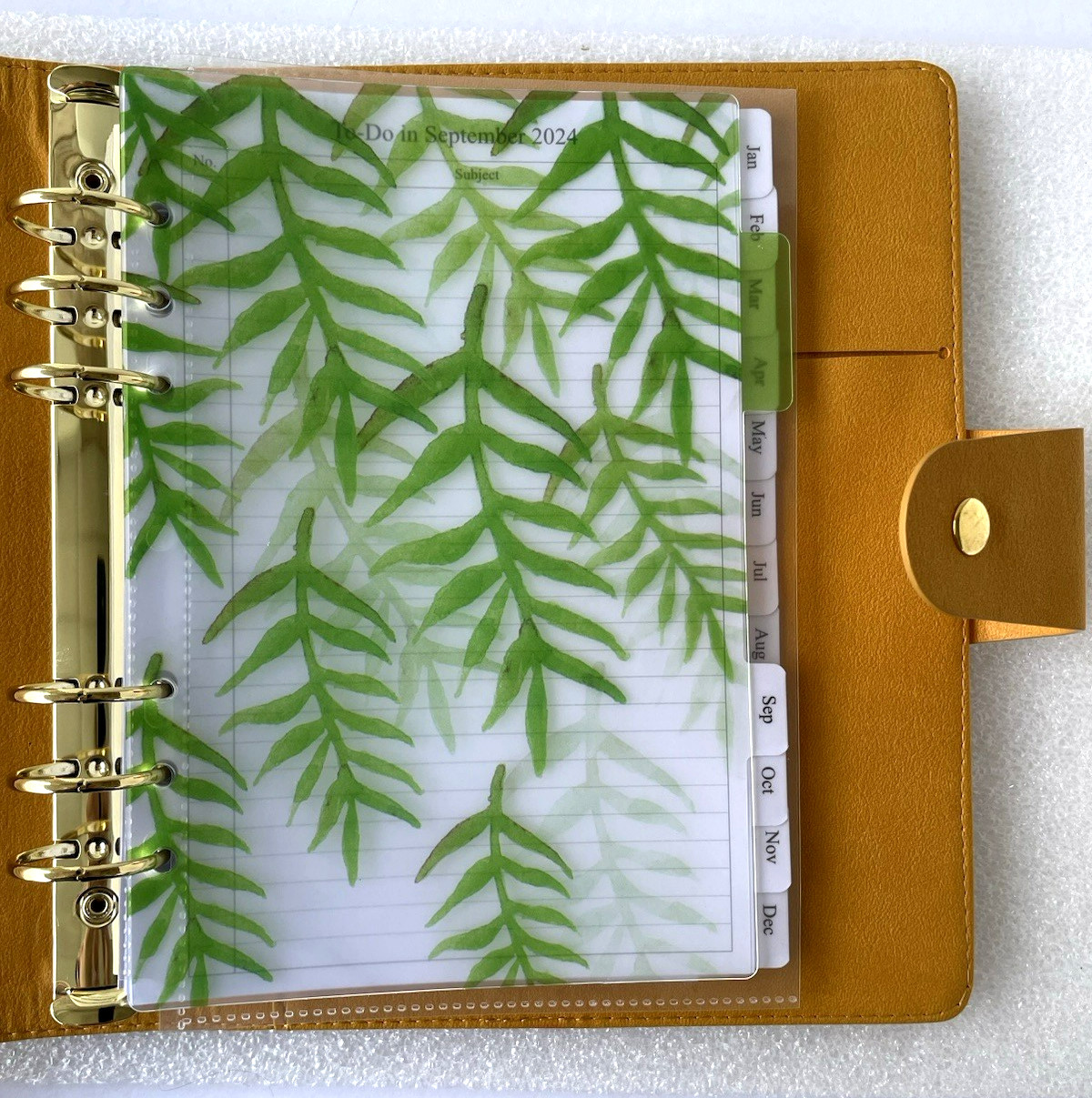 Erin Condren ~ Yellow Faux Leather Planner Binder 6-Ring – 1.25″ ~Snap ~ Perfect