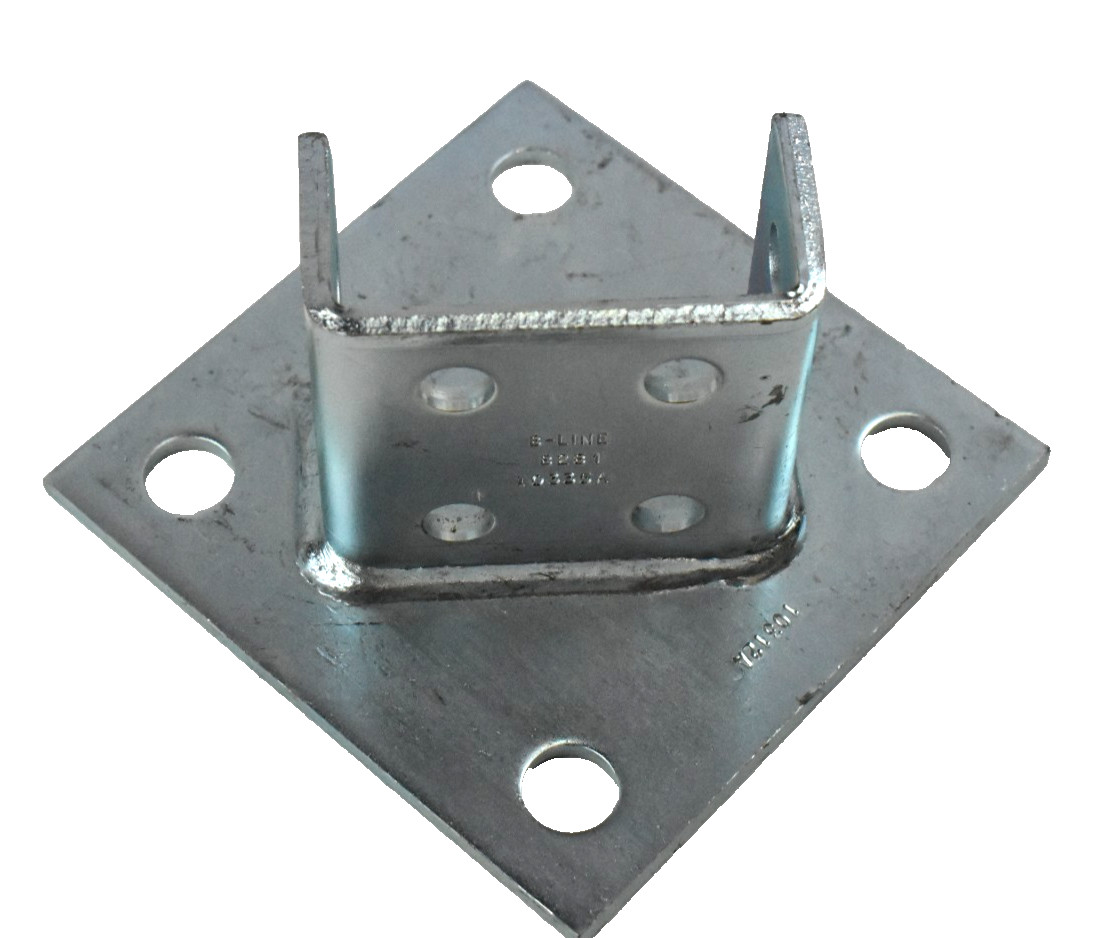 B-LINE B281 6X6 Base Strut Channel Fitting ~ 1-5/8 in x 3-1/4 in ~ 8 Holes