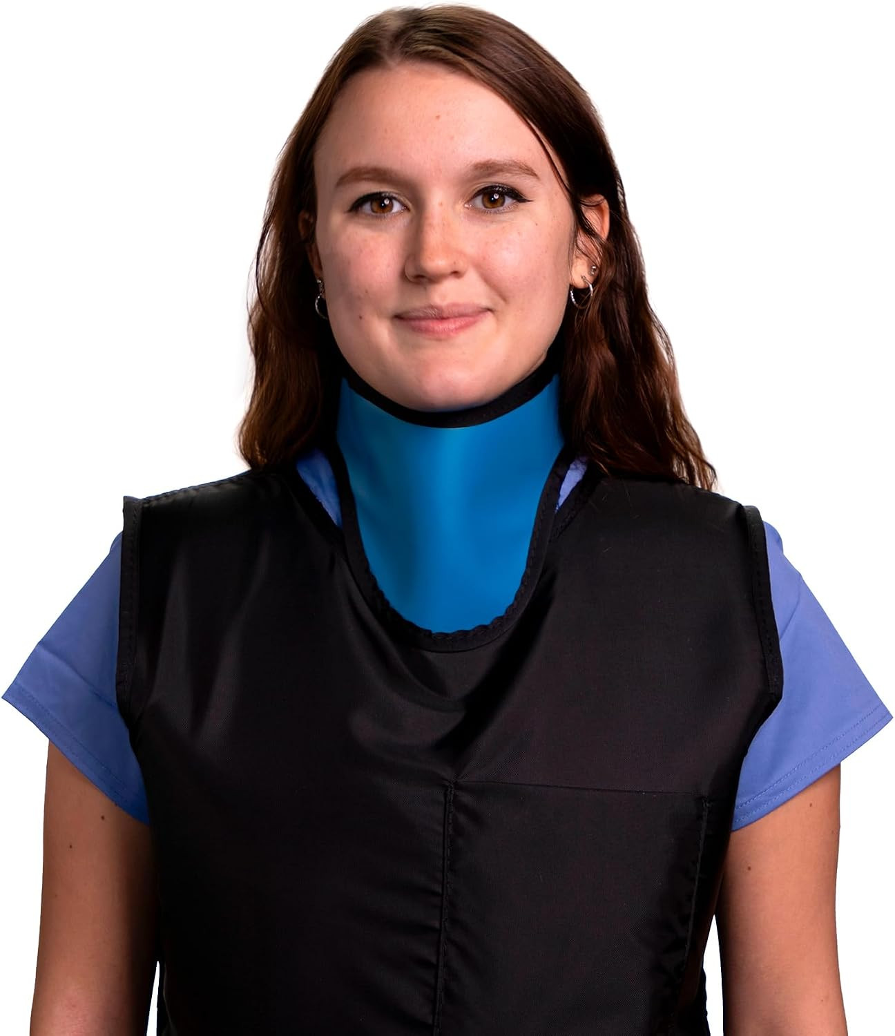 Thyroid Shield/Collar with PVC Easy Clean Color Cyan .50Mm PB Light Weight Radia