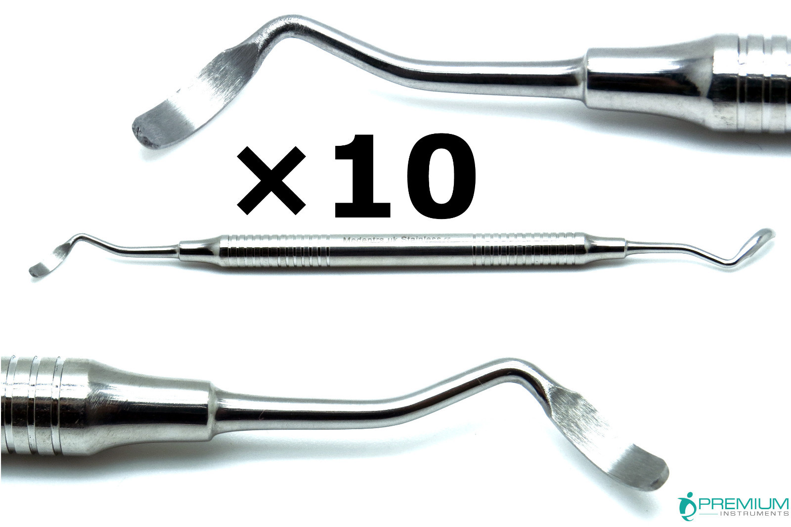 10× Dental Bone Scraper Curved Blade Grafting Surgical UPGRADED