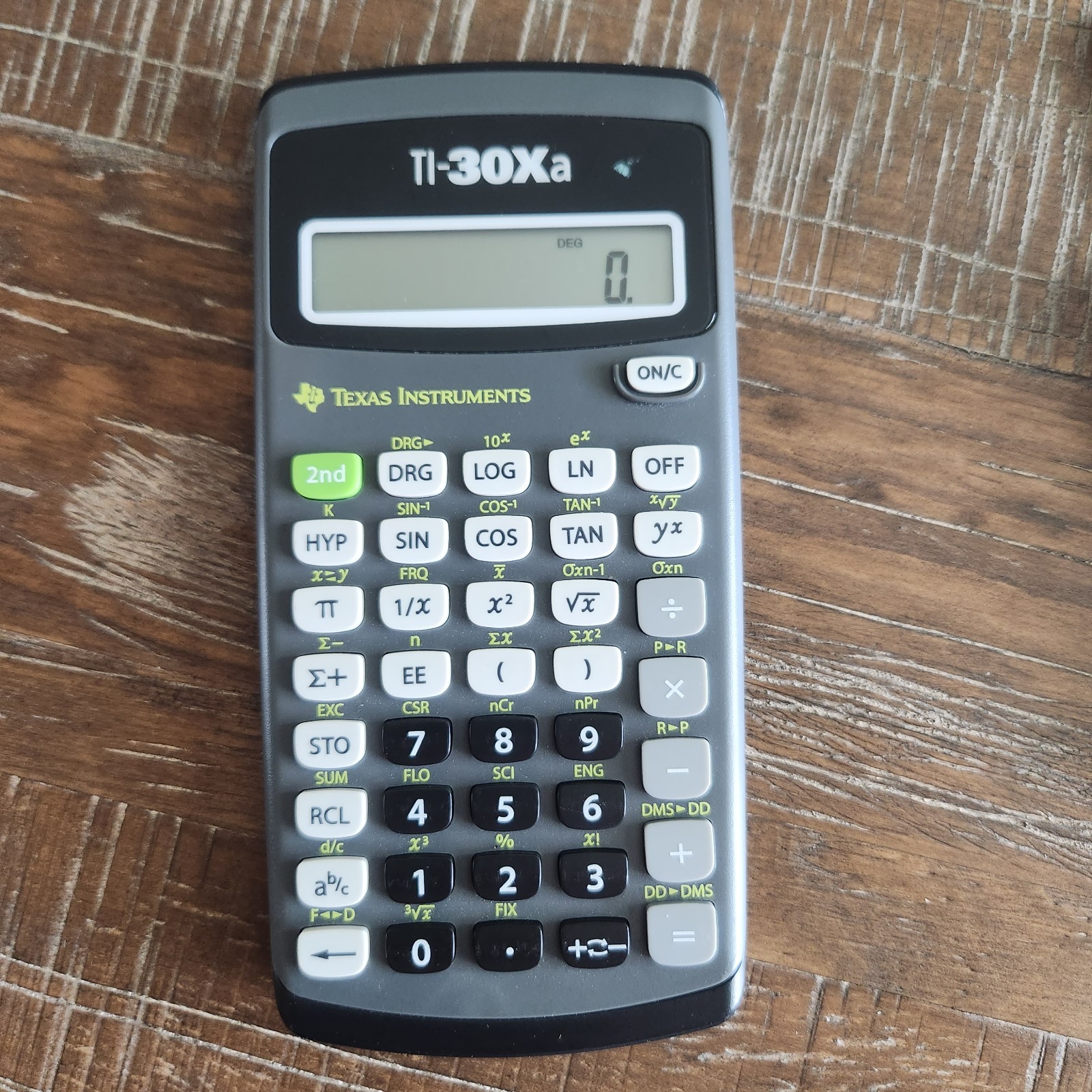 Texas Instruments TI-30Xa Scientific Calculator Green 2nd Key Tested Works