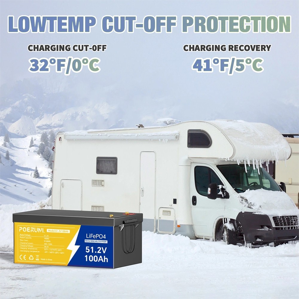 12V 100Ah LiFePO4 Lithium Battery for Solar Home Back Up RV Off-grid BMS 12.8V