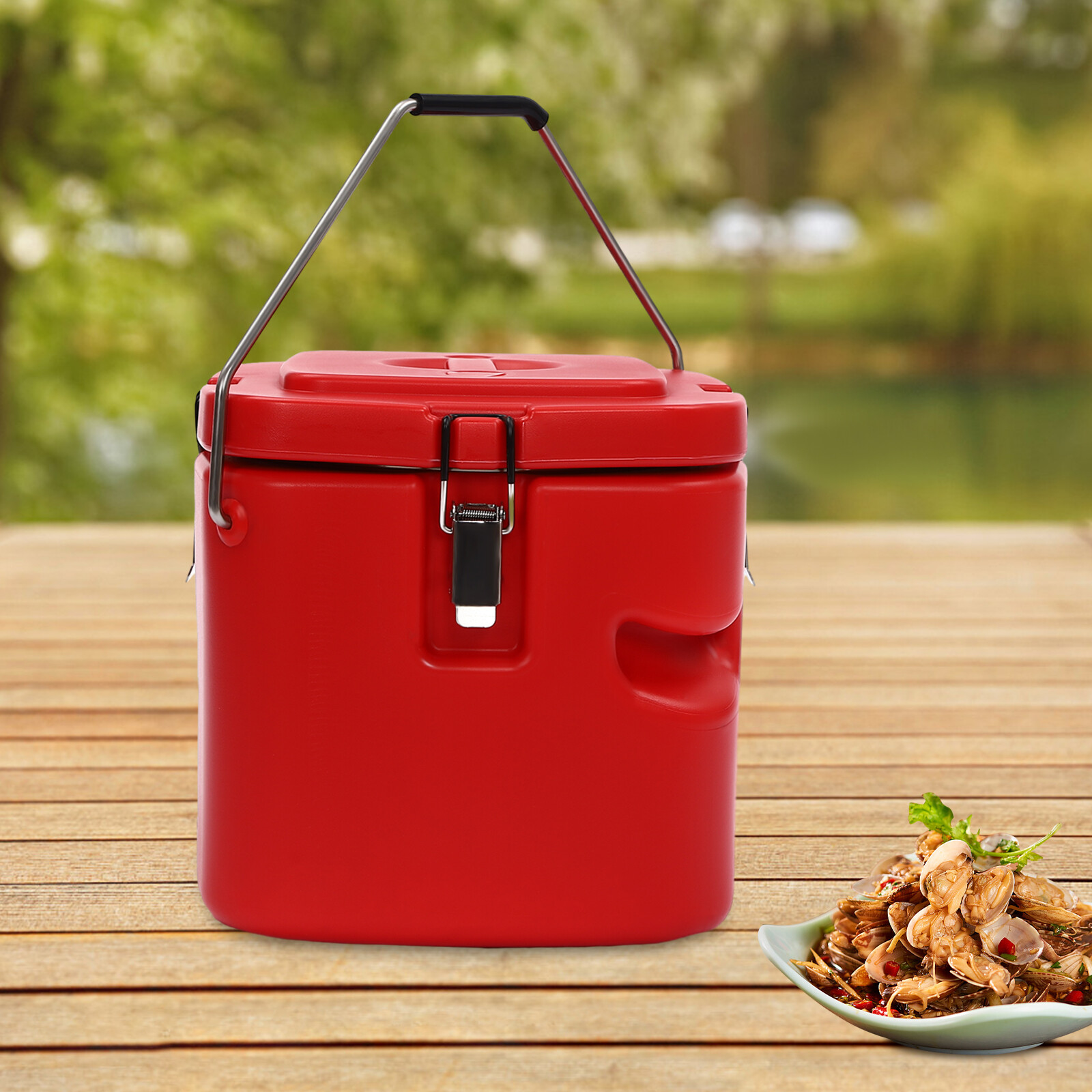 10Qt Insulation Food Soup Warmer Catering Box Stainless Food Pan Carrier Cooler