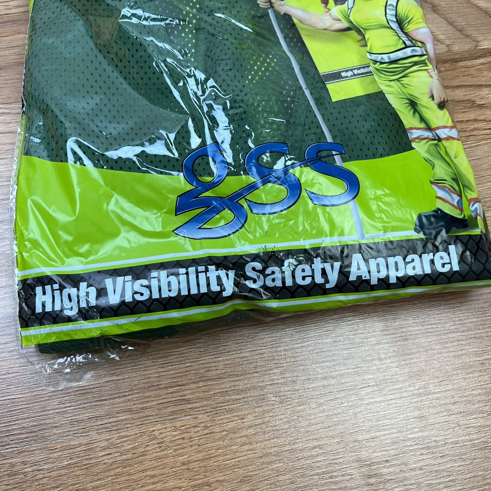 GSS Safety Vest 3136 Dark Green Zip Front High Visibility Size L/XL NEW