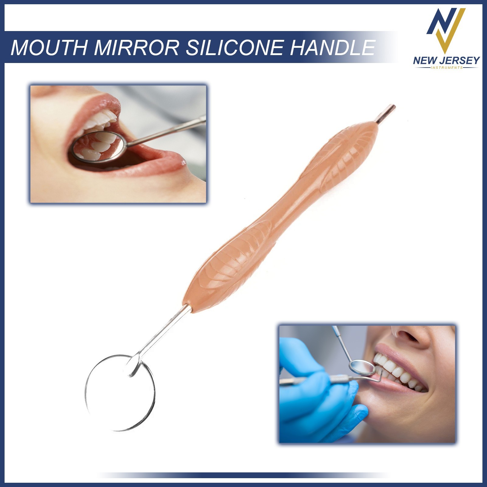 MARGALLA Mouth Examination Mirror Handle With Mirror Tooth Inspection Instrument