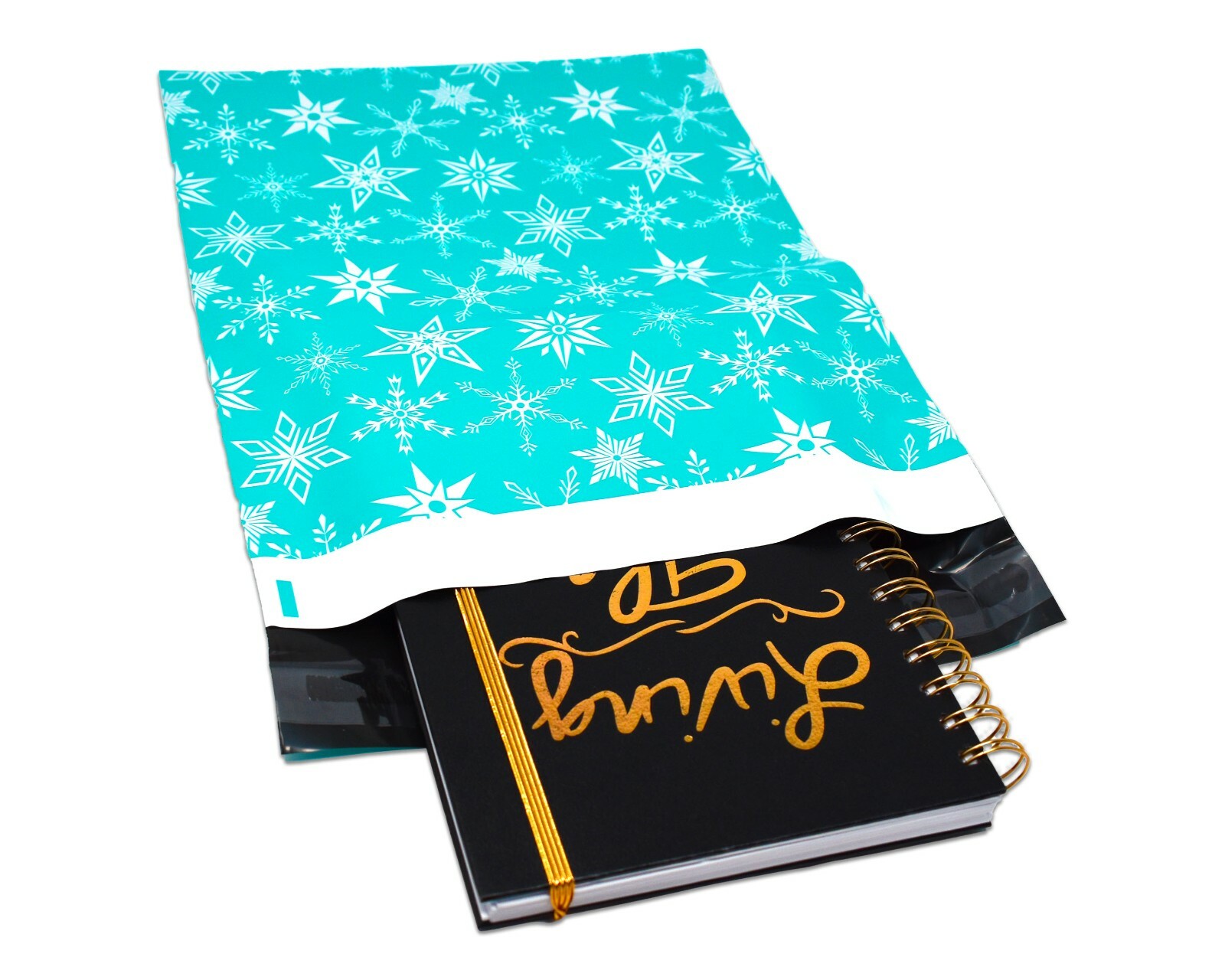 NEW 10×13 Fall, Christmas, Snowmen, Teal Snowflakes, Trees Poly Shipping Mailers