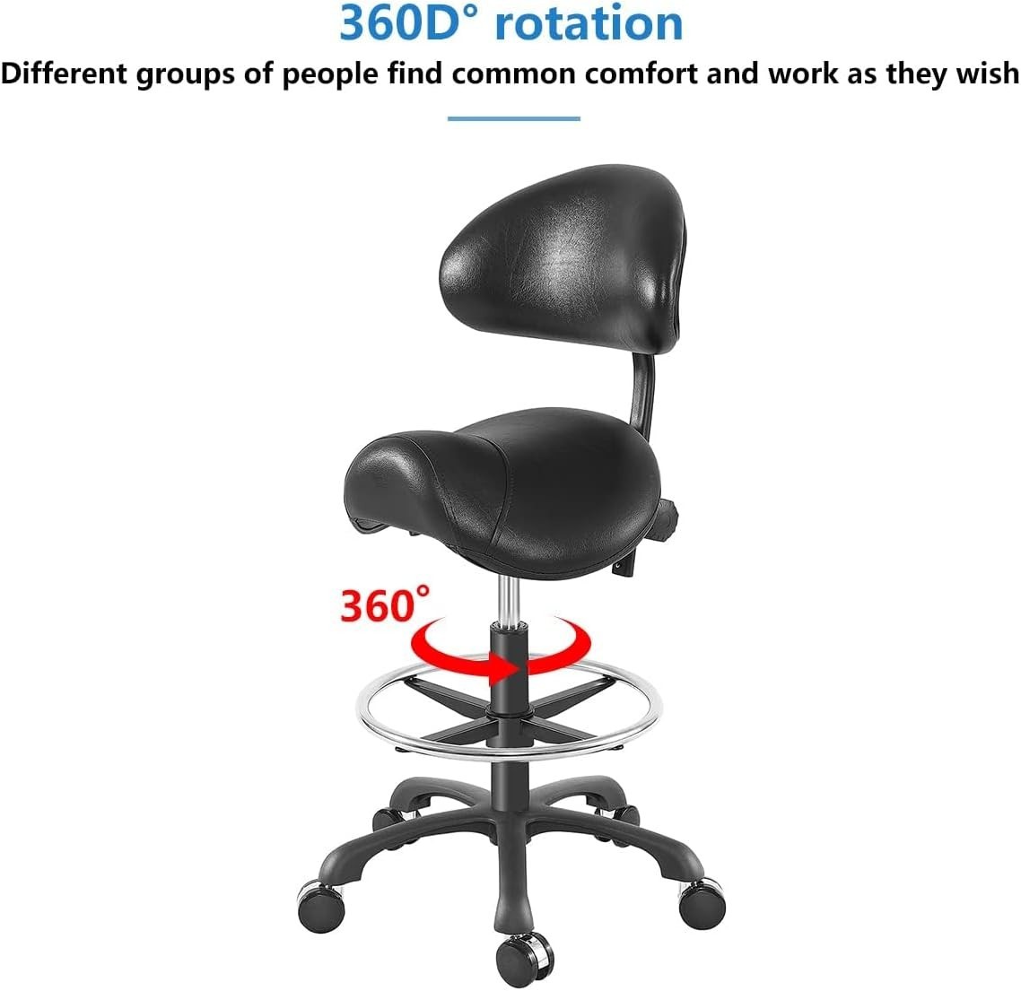Oversized Ergonomic Drafting Chair with Backrest & Footrest – 400 lbs Capacity
