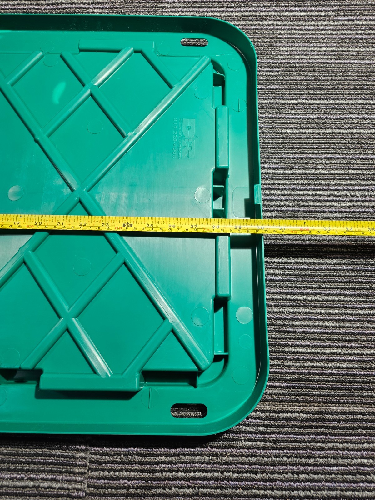 (QTY 2) Greenmade 30-in. x 20-in. Green Snap Lock LID For 27 Gallon Storage Box