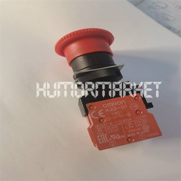 ONE Omron A22E-M-02 A22EM02 Pushbutton Switch Red BUTTON new