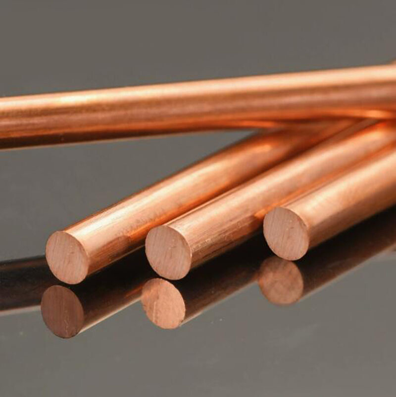 12mm – 100mm Dia T2 Purple Copper Round Rod Bar Electrode Rod Length 100-400mm
