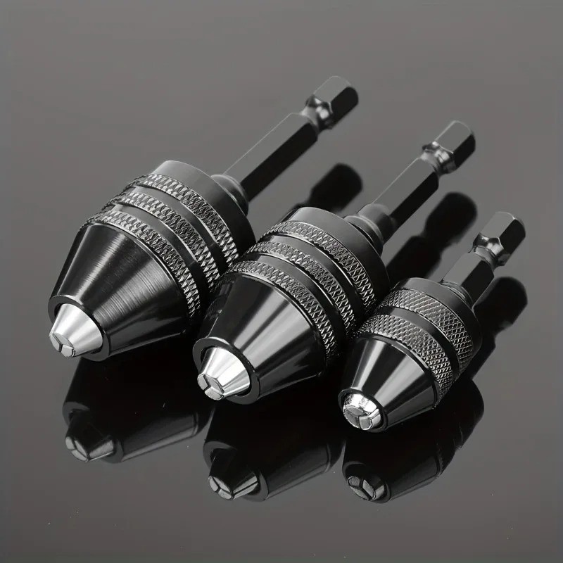 Mini ( 0.3mm to 3.6mm) Keyless Drill Chuck with 1/4″ Hex Shank Adapter – J016
