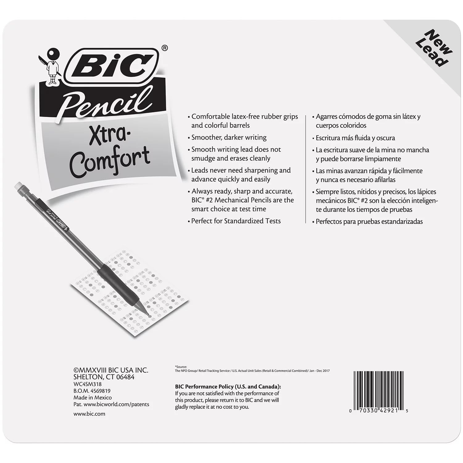 32ct BIC Matic Grip Mechanical Pencil, HB #2, 0.7mm, Pencils
