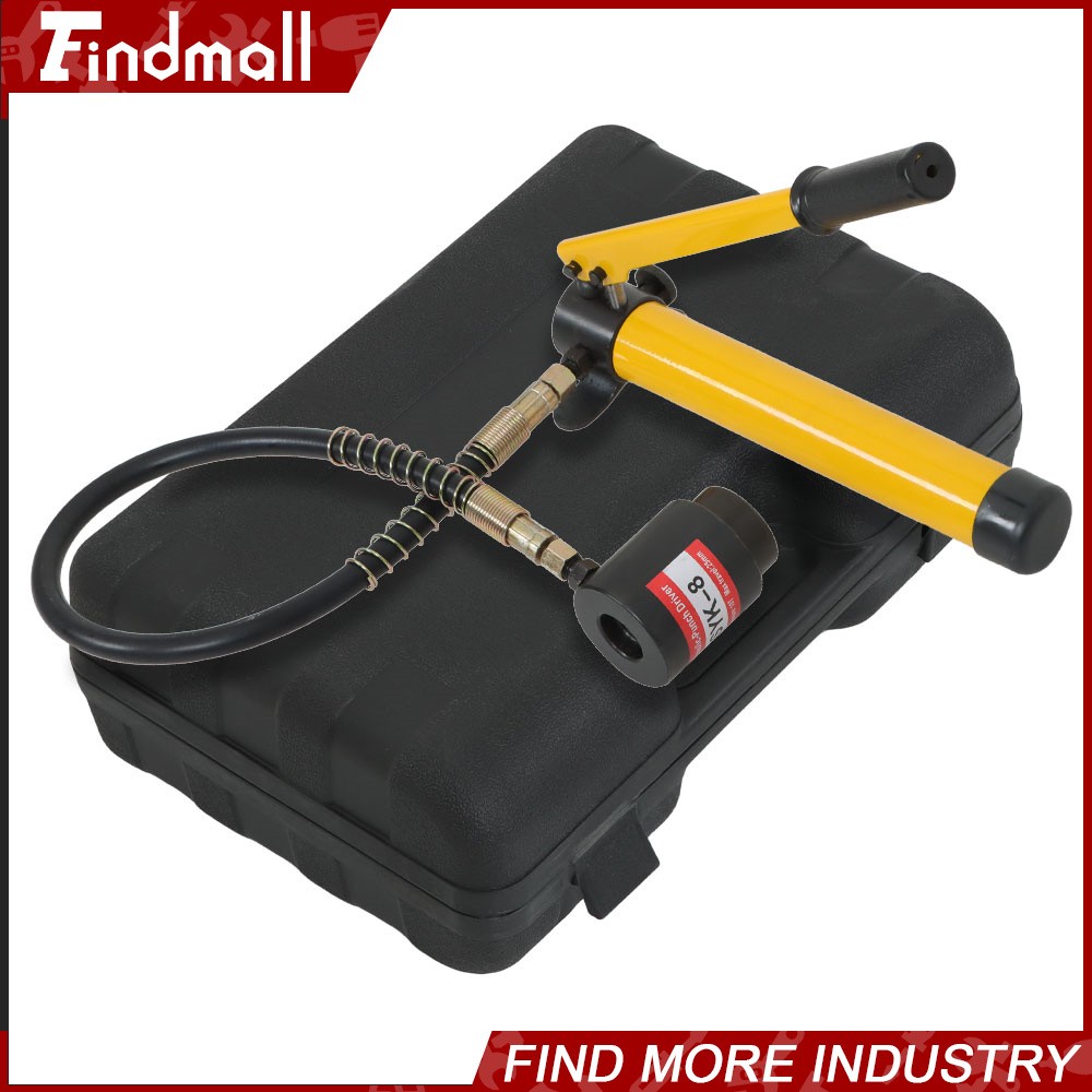 Findmall 10 Ton 1/2″ – 2″ Hydraulic Knockout Punch Driver Tool Kit With 6 Dies