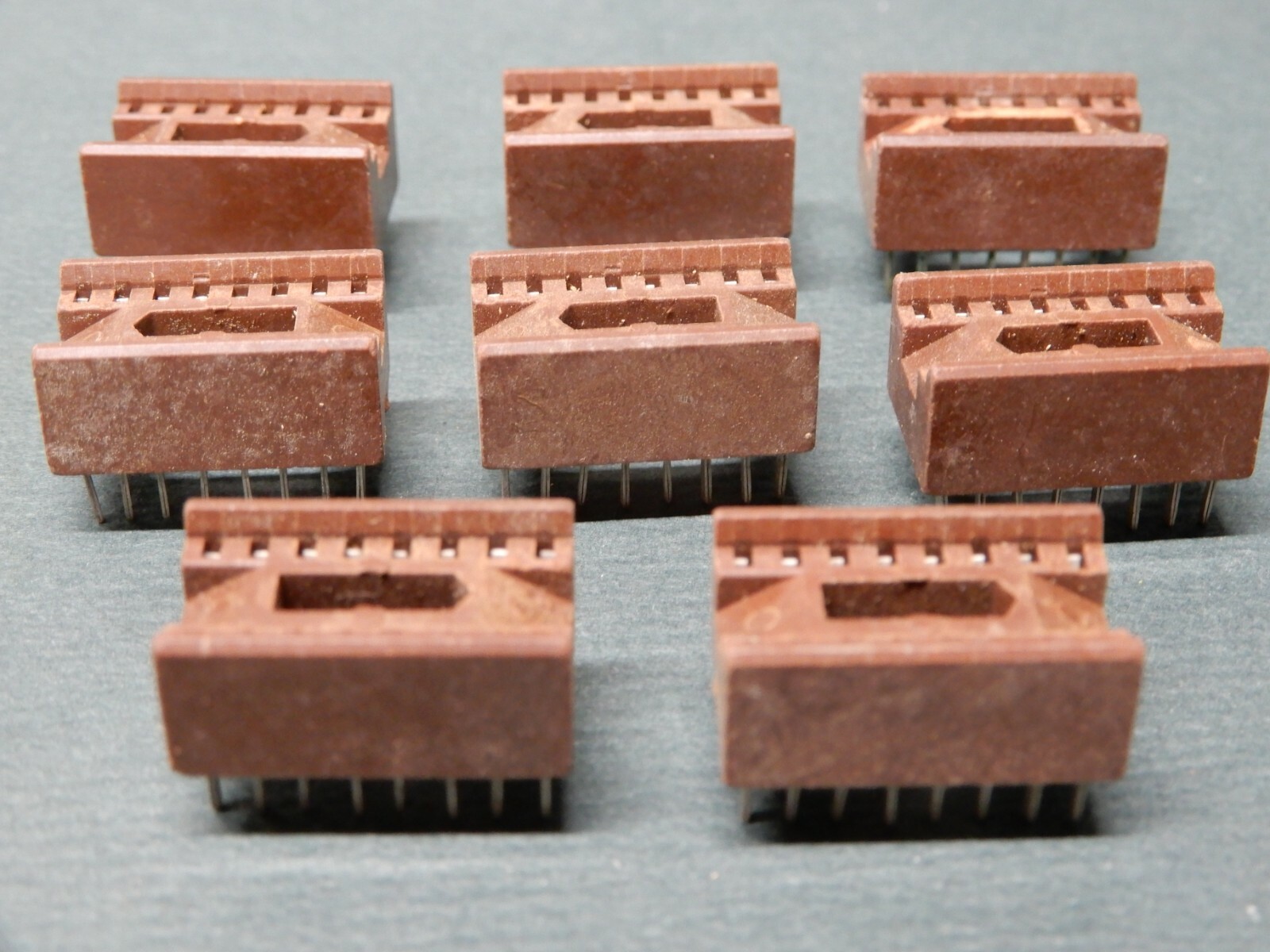 Unknown Brand 16 Pin IC Sockets Qty 8 NOS Tall