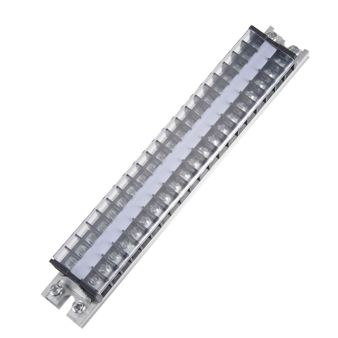 Barrier Terminal Strip Block 660V 15A Dual Rows 20P DIN Base Screw Connector