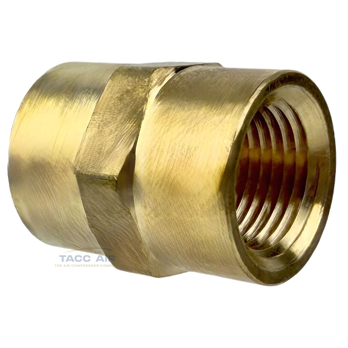 5 Pack 3/8″ x 3/8″ Female NPT Hex Coupling Pipe Fitting Brass Union Coupler
