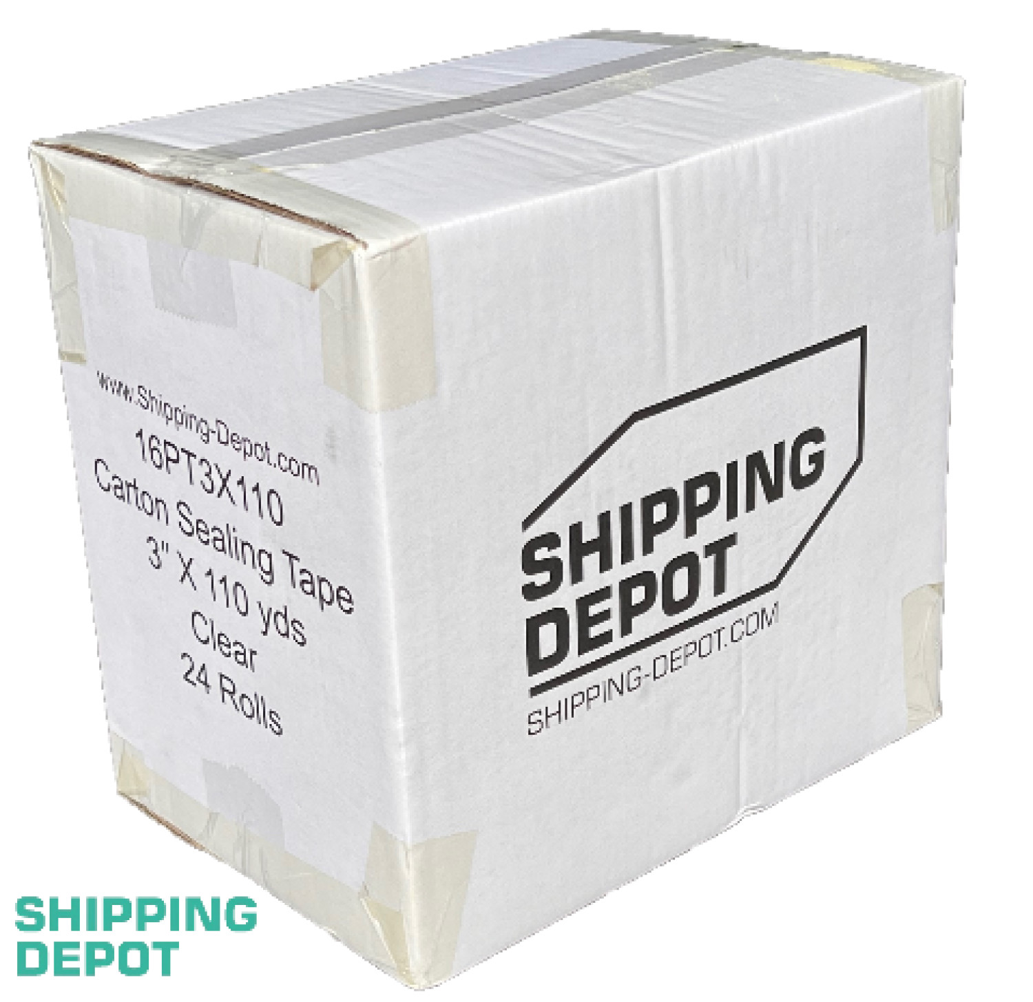 12 Rolls of Shipping Depot Carton Box Sealing Clear Packing Tape 3″ x 110 Yds