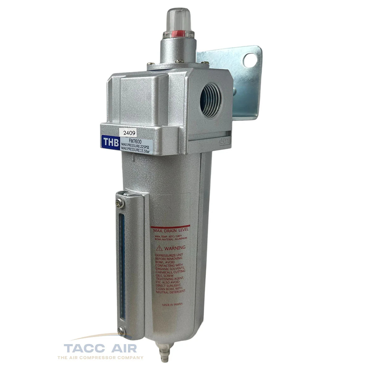 0.01 Micron Oil Coalescing Filter 1/2″ NPT Compressed Air Compressor Separator